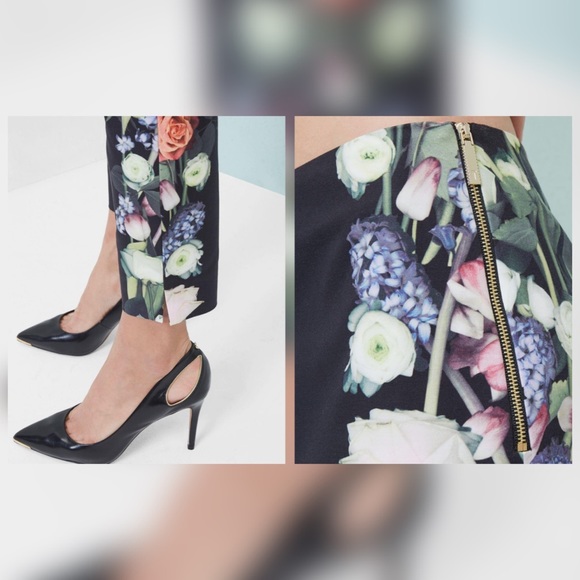 NWT Ted Baker London Kensington Floral Ankle Pants - Picture 6 of 12